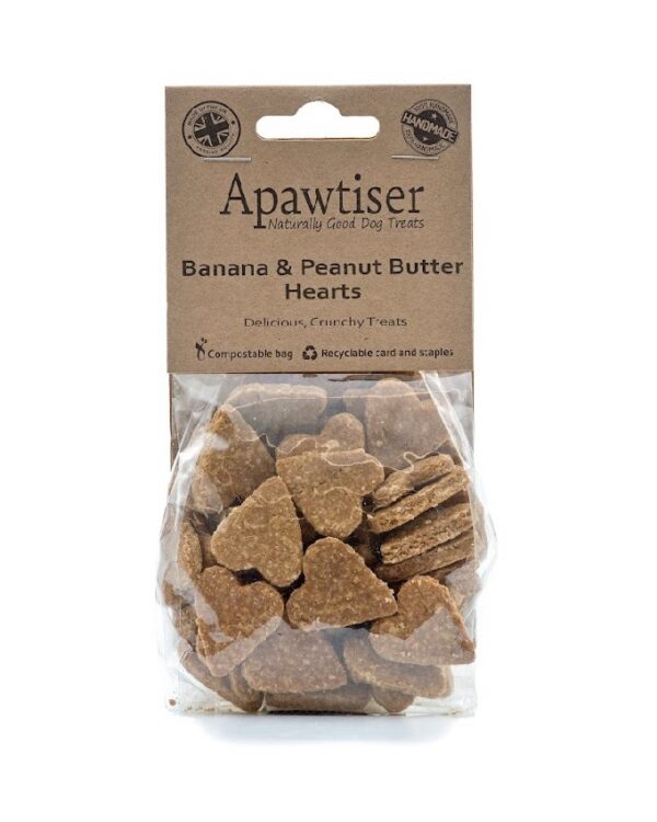 Banana & Peanut Butter Hearts 100g