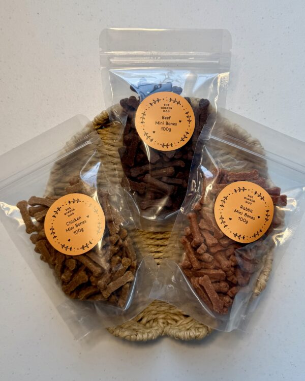 Mini Bone Treats - 100g - New Flavours